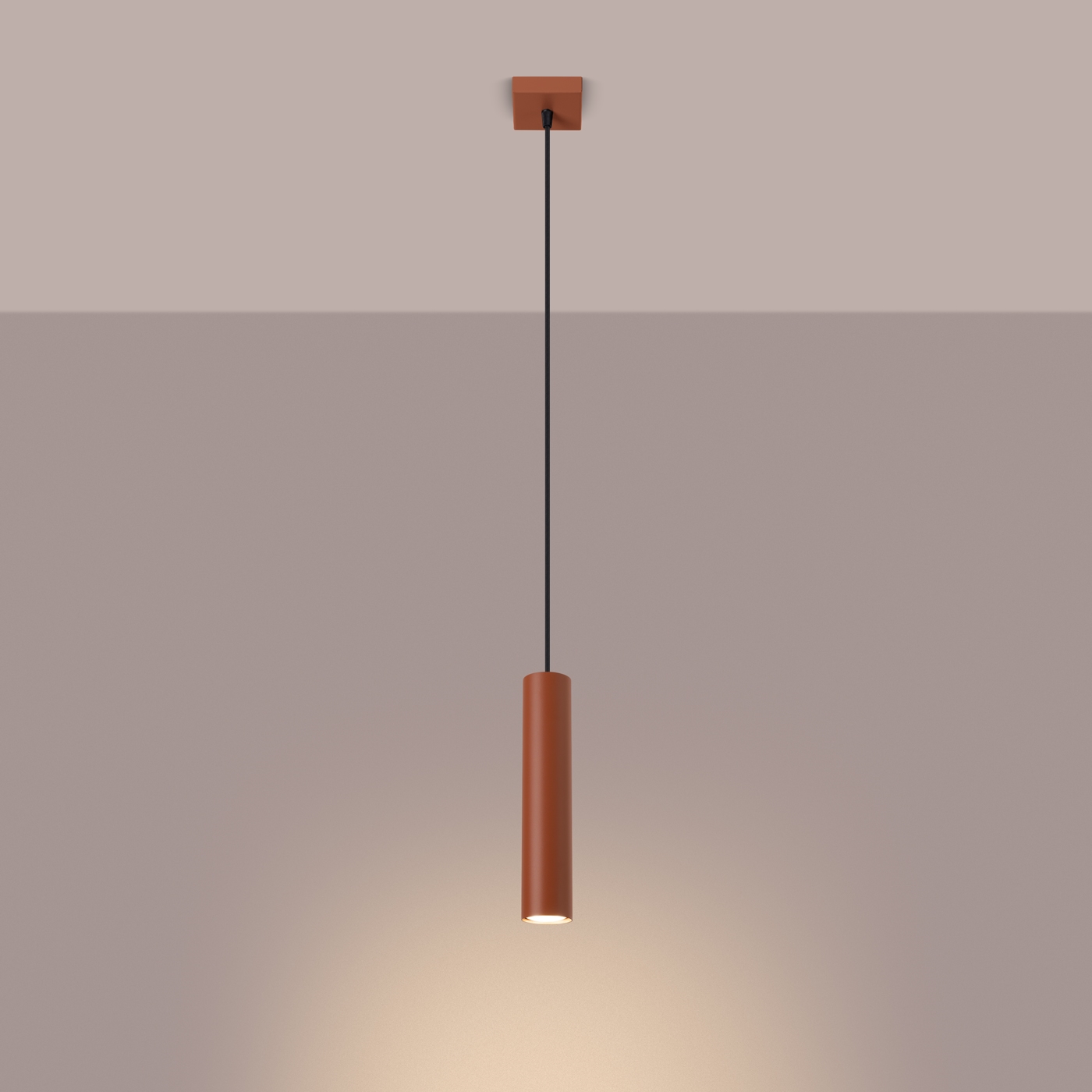 Lampa wisząca LAGOS 1 ochra czerwona SL.1489 - Sollux - obrazek 3