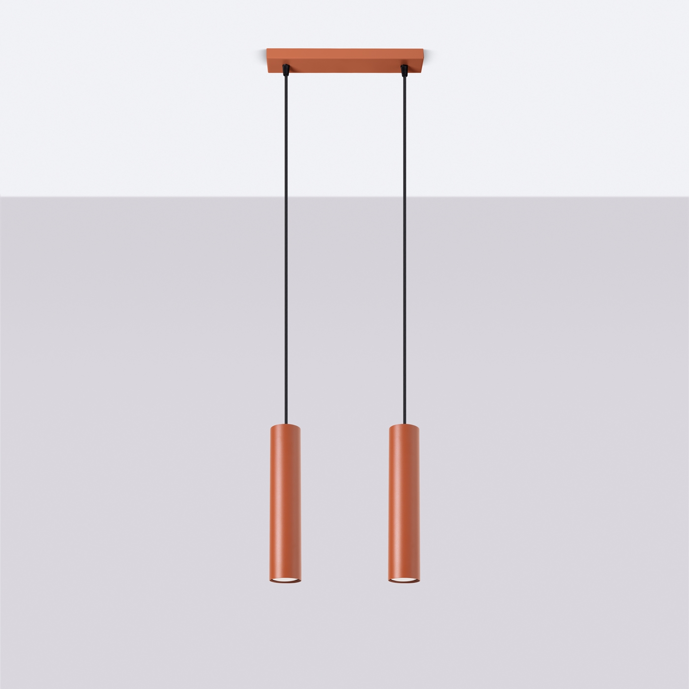 Lampa wisząca LAGOS 2 ochra czerwona SL.1490 - Sollux - obrazek 2