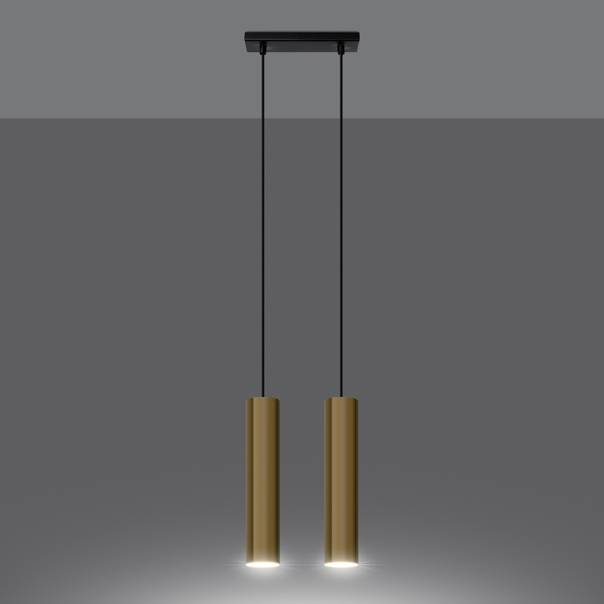 Lampa Wisząca LAGOS 2 złoty połysk SL.1241 - Sollux - obrazek 3