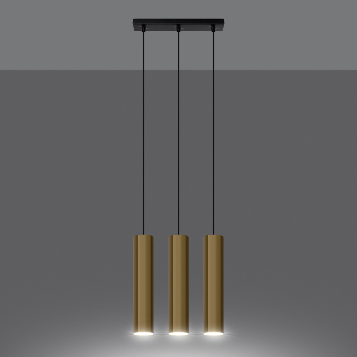Lampa Wisząca LAGOS 3 złoty połysk SL.1201 - Sollux - obrazek 3
