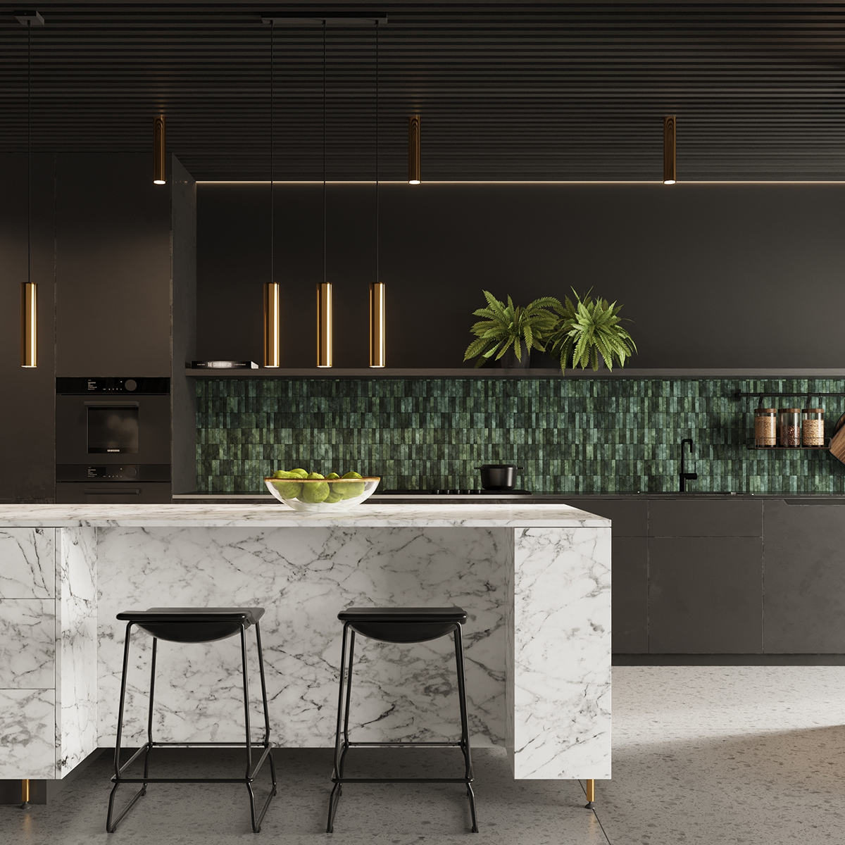 Lampa Wisząca LAGOS 3 złoty połysk SL.1201 - Sollux - obrazek 8