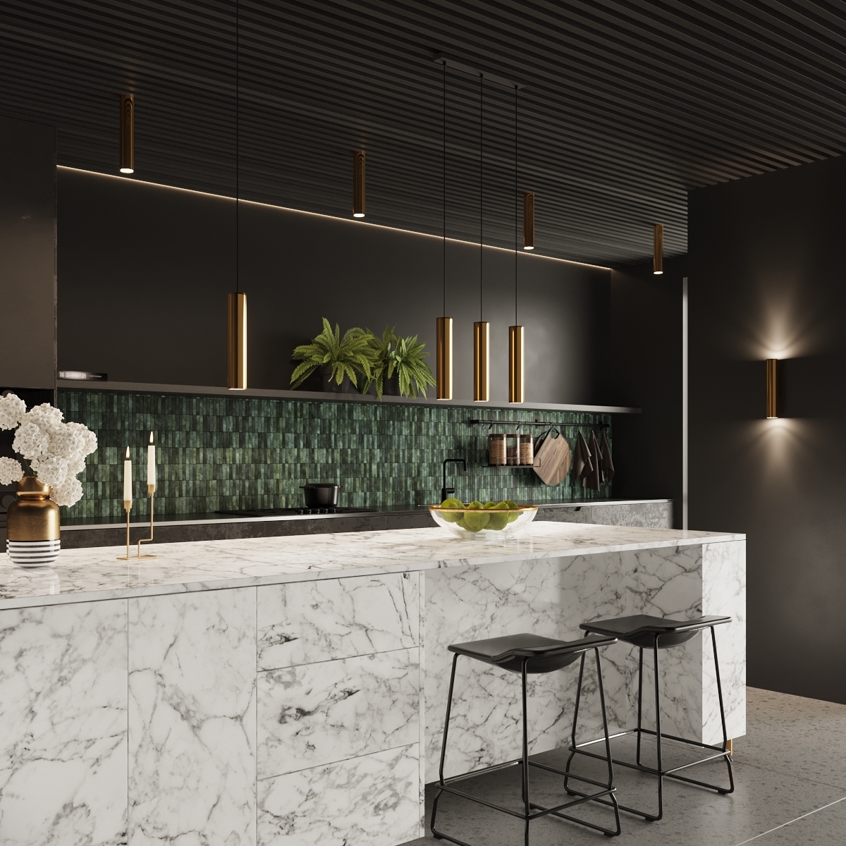 Lampa Wisząca LAGOS 3 złoty połysk SL.1201 - Sollux - obrazek 9