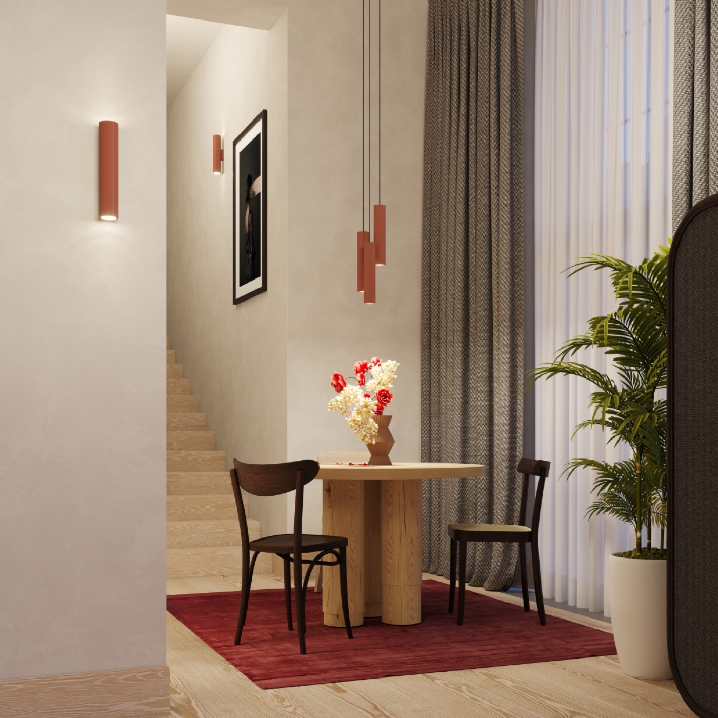 Lampa wisząca LAGOS 3L ochra czerwona SL.1491 - Sollux - obrazek 10