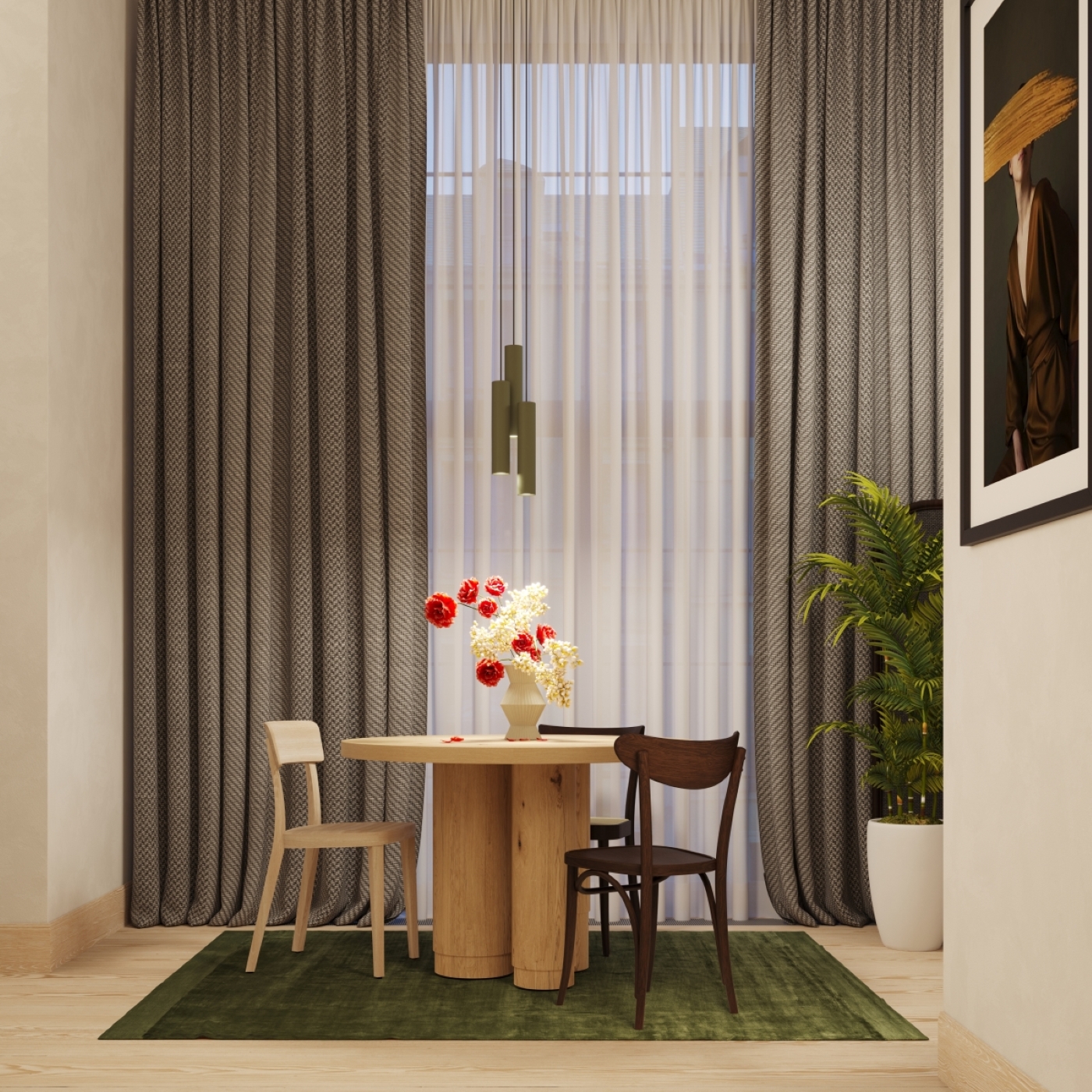 Lampa wisząca LAGOS 3L zielona oliwka SL.1486 - Sollux - obrazek 9