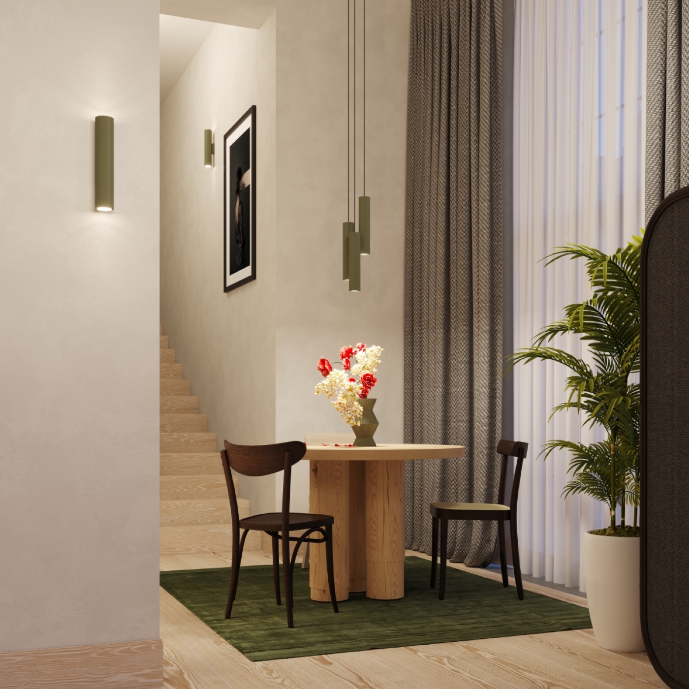 Lampa wisząca LAGOS 3P zielona oliwka SL.1487 - Sollux - obrazek 10