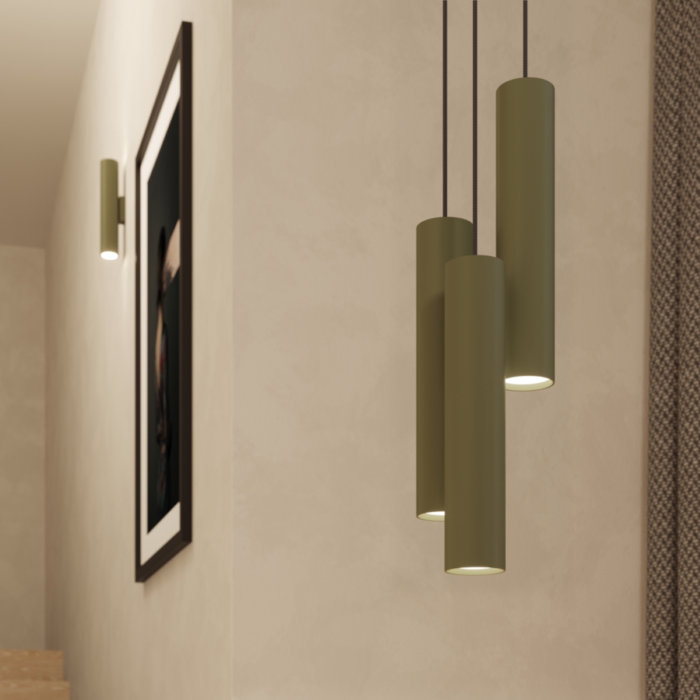 Lampa wisząca LAGOS 3P zielona oliwka SL.1487 - Sollux - obrazek 11