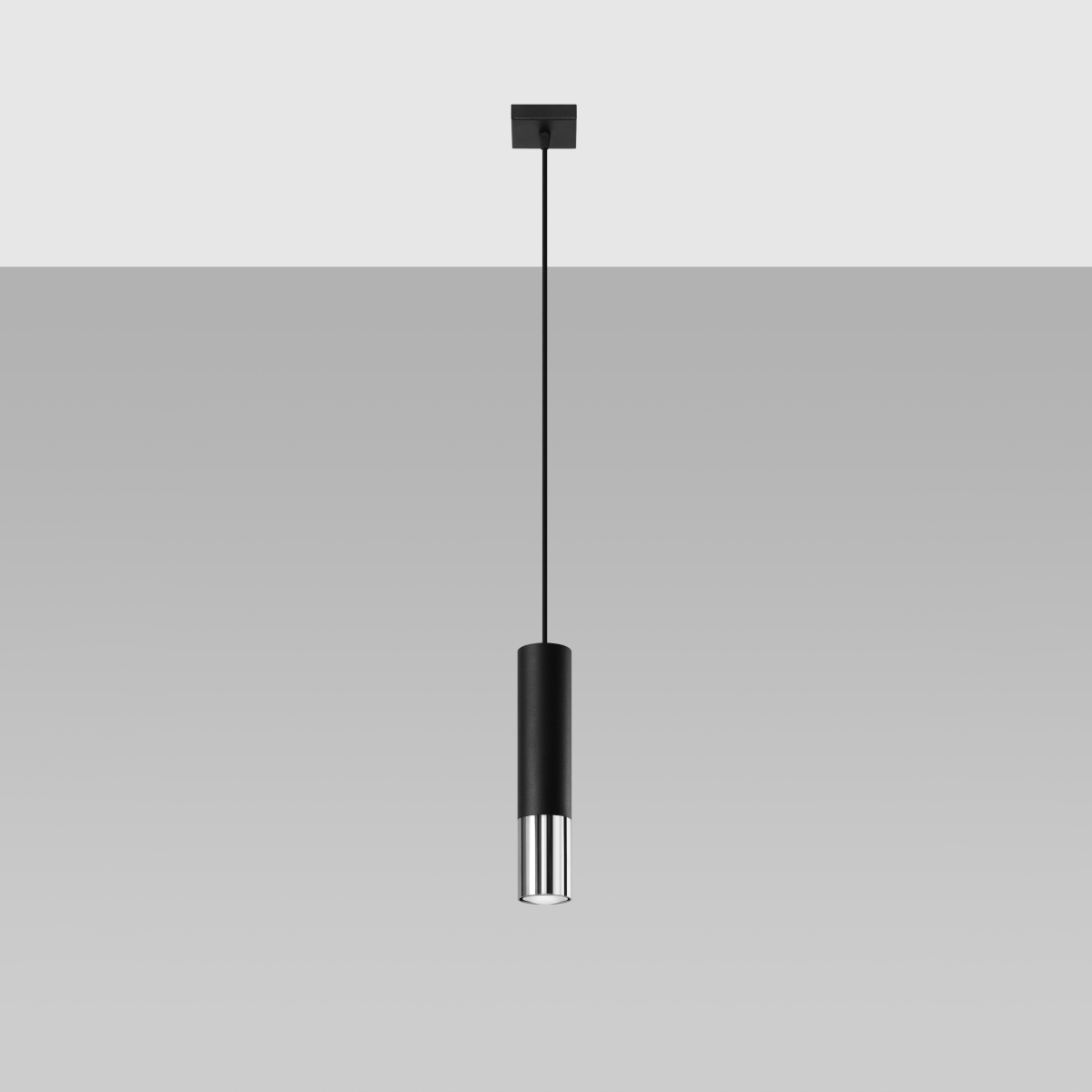 Lampa wisząca LOOPEZ 1 czarny/chrom SL.0940 - Sollux - obrazek 2