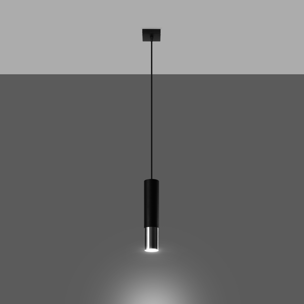 Lampa wisząca LOOPEZ 1 czarny/chrom SL.0940 - Sollux - obrazek 3