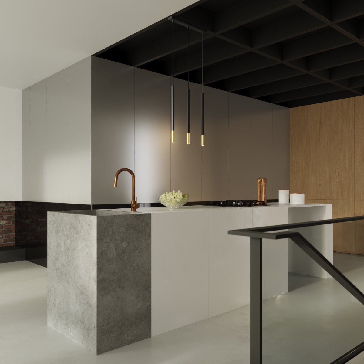 Lampa wisząca MOZAICA 1 czarny/złoto SL.0891 - Sollux - obrazek 6