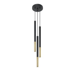 Lampa wisząca MOZAICA 3P czarny/złoto SL.0893 - Sollux