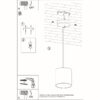Lampa wisząca ORBIS 1 szary SL.0052 - Sollux - obrazek 6