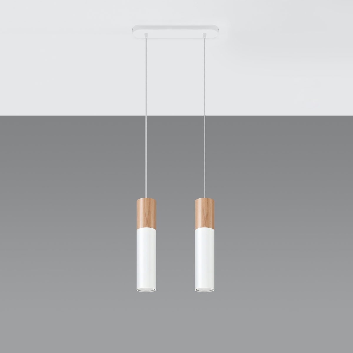 Lampa wisząca PABLO 2 biała SL.0629 - Sollux - obrazek 2