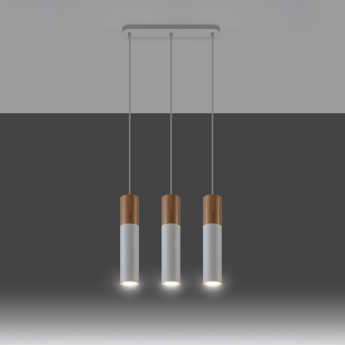 Lampa wisząca PABLO 3L biała SL.0630 - Sollux - obrazek 3