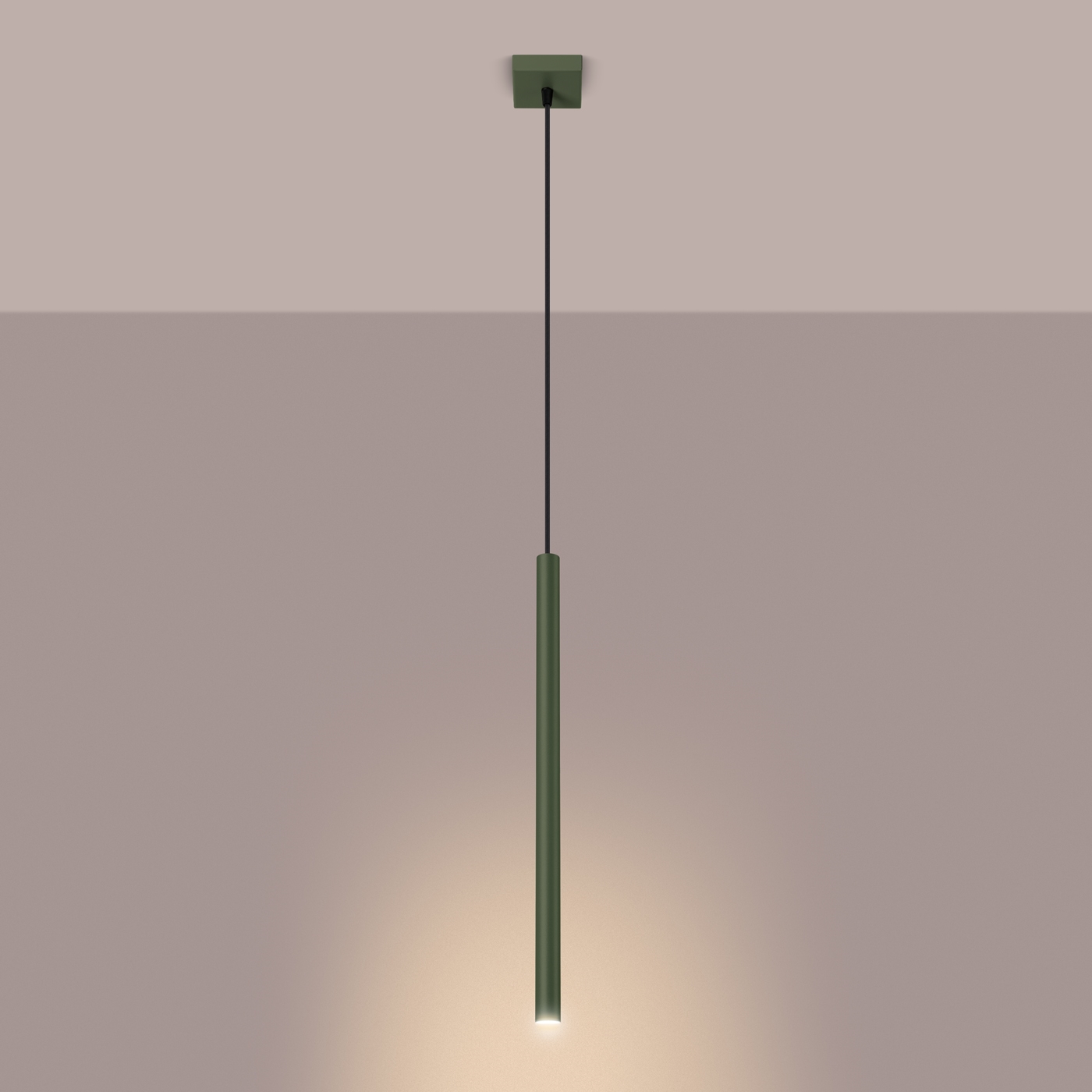 Lampa wisząca PASTELO 1 zielona oliwka SL.1518 - Sollux - obrazek 3