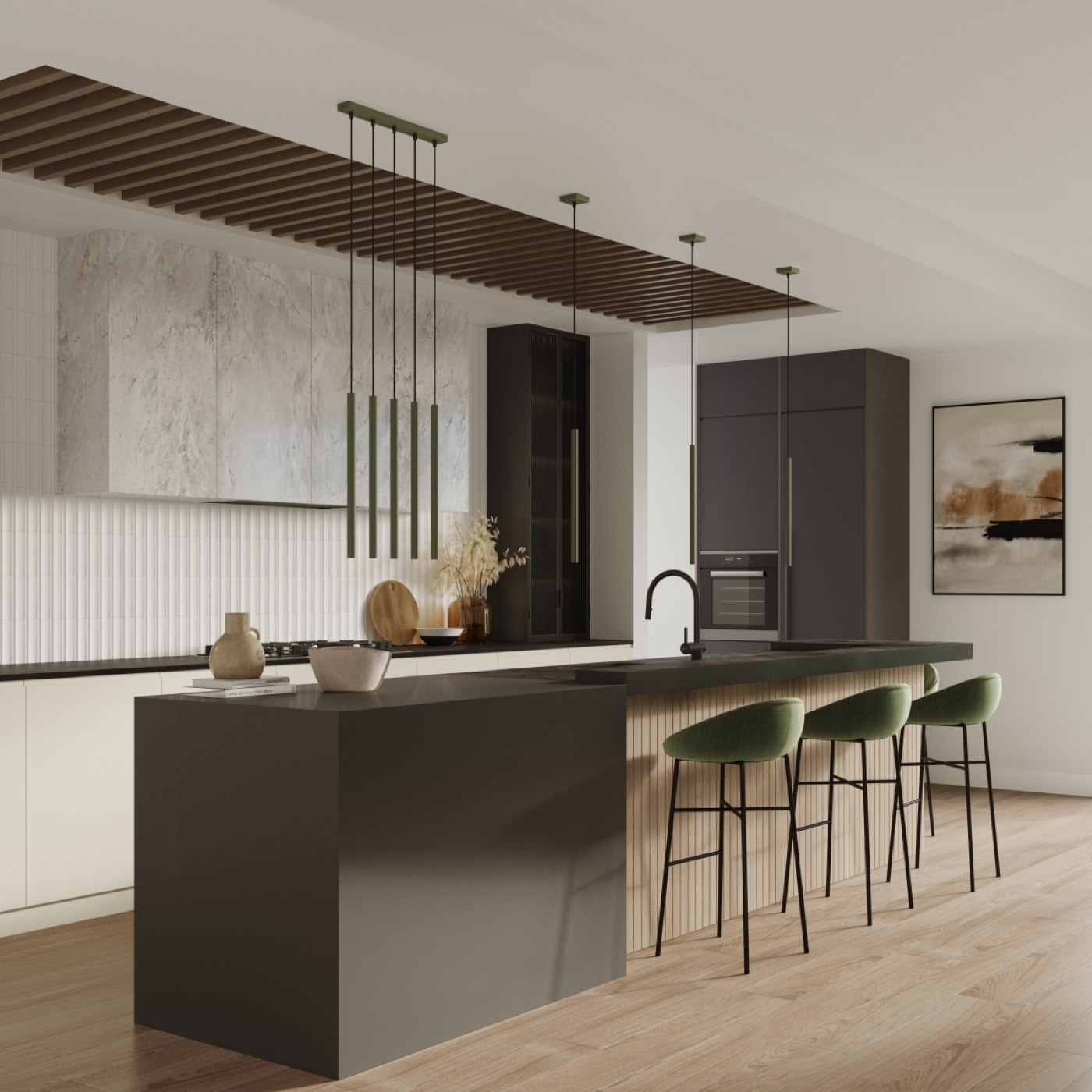 Lampa wisząca PASTELO 1 zielona oliwka SL.1518 - Sollux - obrazek 9