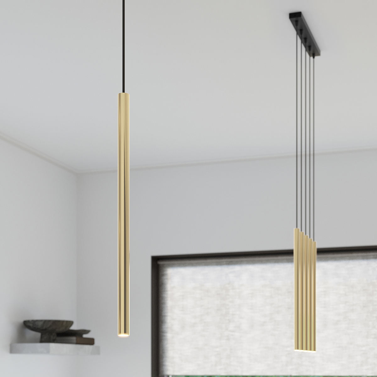 Lampa Wisząca PASTELO 1 złoty połysk SL.1195 - Sollux - obrazek 7