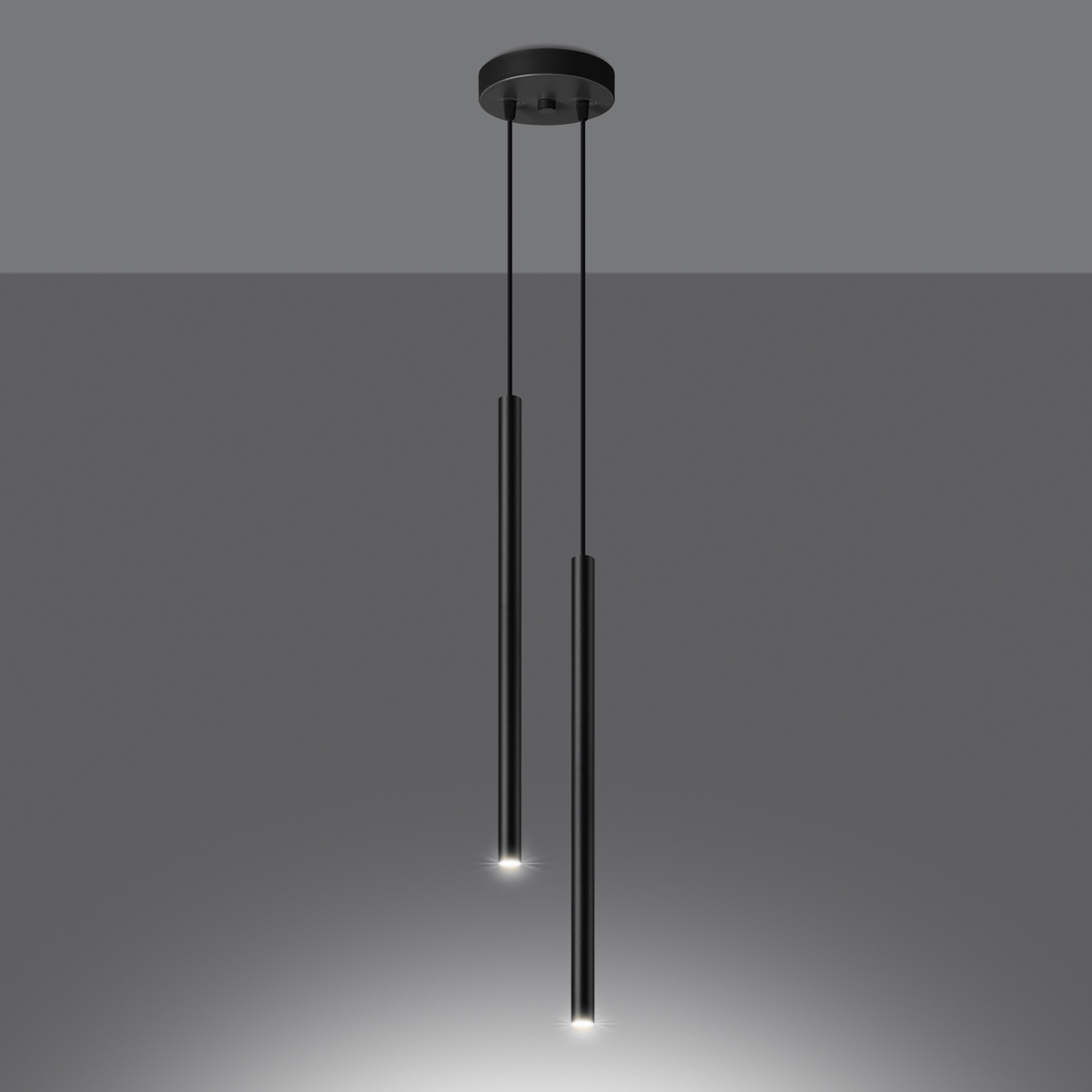 Lampa wisząca PASTELO 2 czarna SL.1304 - Sollux - obrazek 3