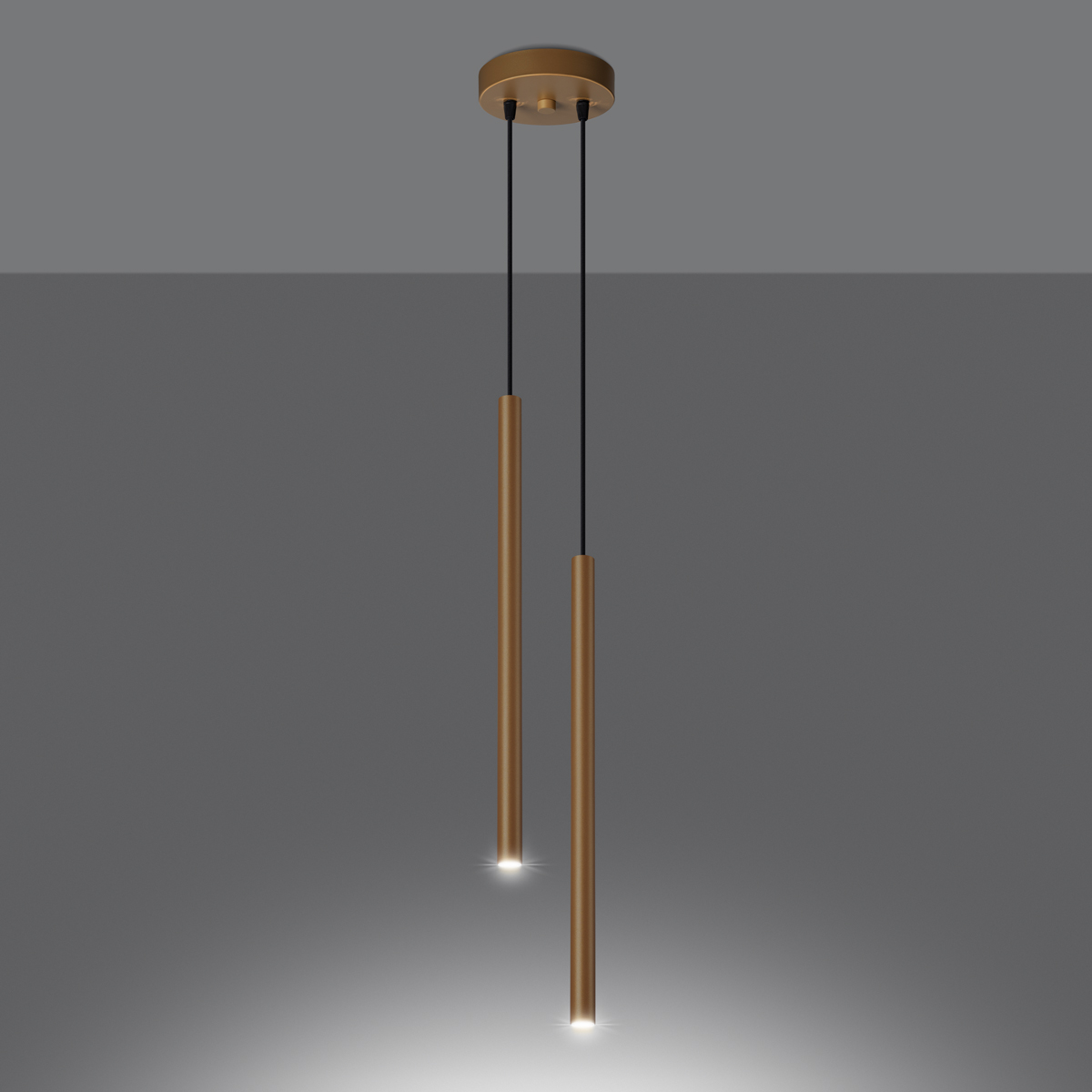 Lampa wisząca PASTELO 2 złota SL.1305 - Sollux - obrazek 3