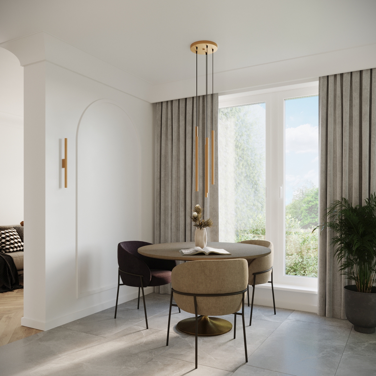 Lampa wisząca PASTELO 2 złota SL.1305 - Sollux - obrazek 8