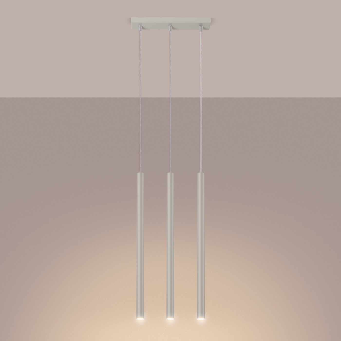 Lampa wisząca PASTELO 3 beżowa SL.1514 - Sollux - obrazek 3