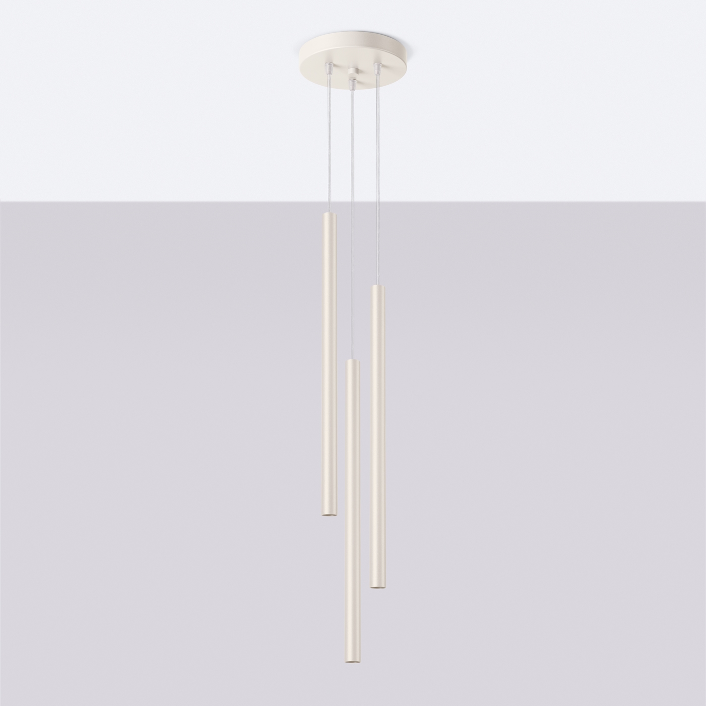 Lampa wisząca PASTELO 3P beżowa SL.1515 - Sollux - obrazek 2