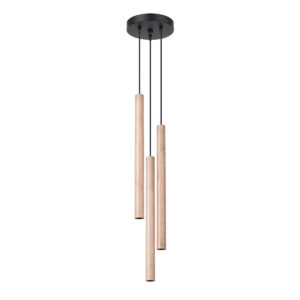 Lampa wisząca PASTELO 3P drewno SL.1268 - Sollux