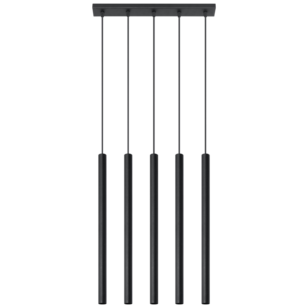 Lampa wisząca PASTELO 5 czarna SL.0472 - Sollux