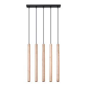 Lampa wisząca PASTELO 5L drewno SL.1269 - Sollux