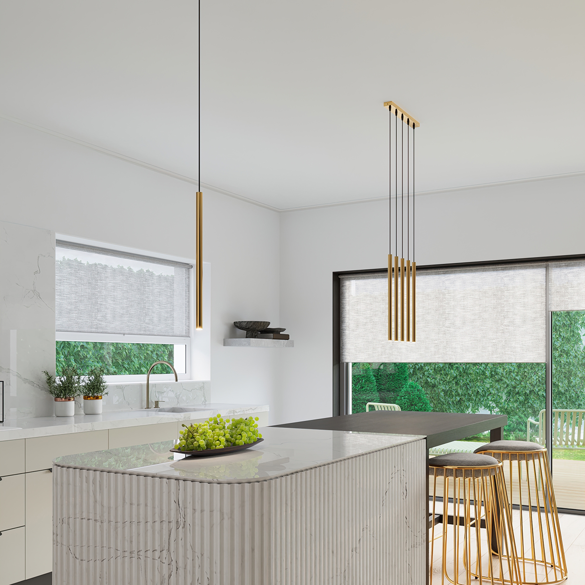 Lampa wisząca PASTELO 5L złota SL.1173 - Sollux - obrazek 9