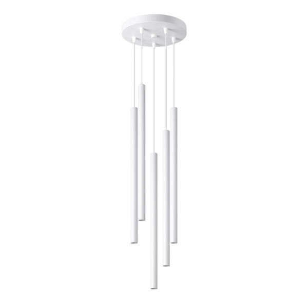 Lampa wisząca PASTELO 5P biała SL.1175 - Sollux