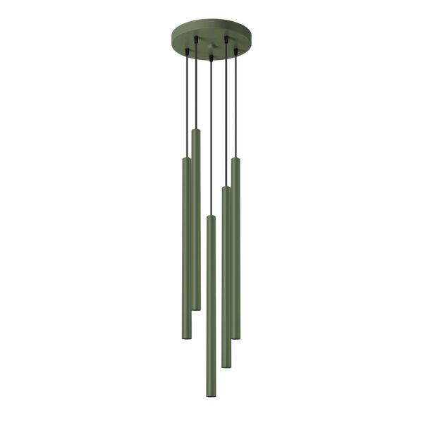 Lampa wisząca PASTELO 5P zielona oliwka SL.1522 - Sollux