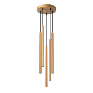 Lampa wisząca PASTELO 5P złota SL.1174 - Sollux