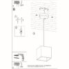 Lampa wisząca QUAD 1 szary SL.0061 - Sollux - obrazek 6