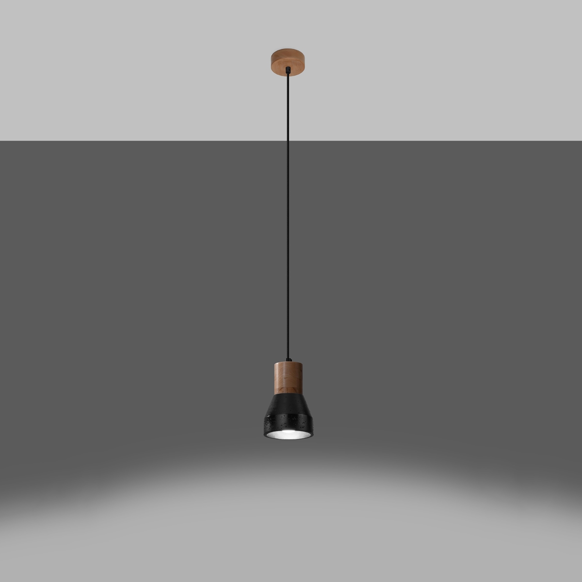 Lampa wisząca QUBIC czarna SL.0963 - Sollux - obrazek 3