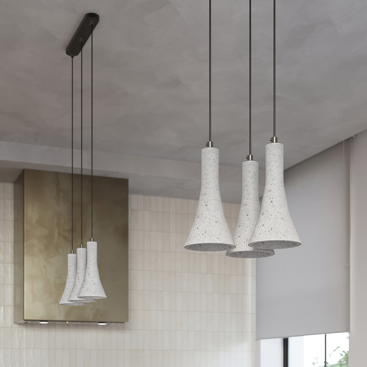 Lampa wisząca REA 3L beton SL.1225 - Sollux - obrazek 7