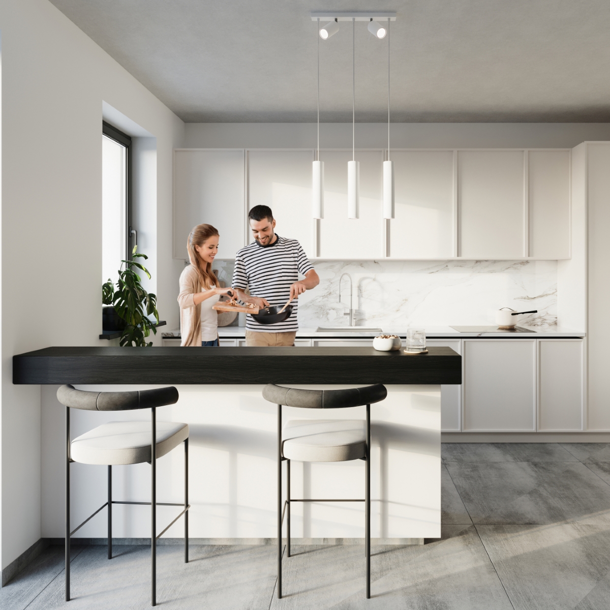 Lampa wisząca RING 3 biały SL.1098 - Sollux - obrazek 6