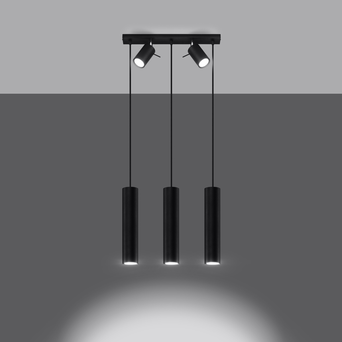 Lampa wisząca RING 3 czarny SL.1099 - Sollux - obrazek 3