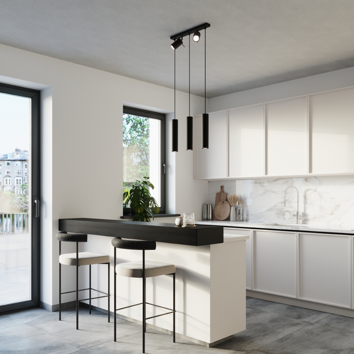 Lampa wisząca RING 3 czarny SL.1099 - Sollux - obrazek 7