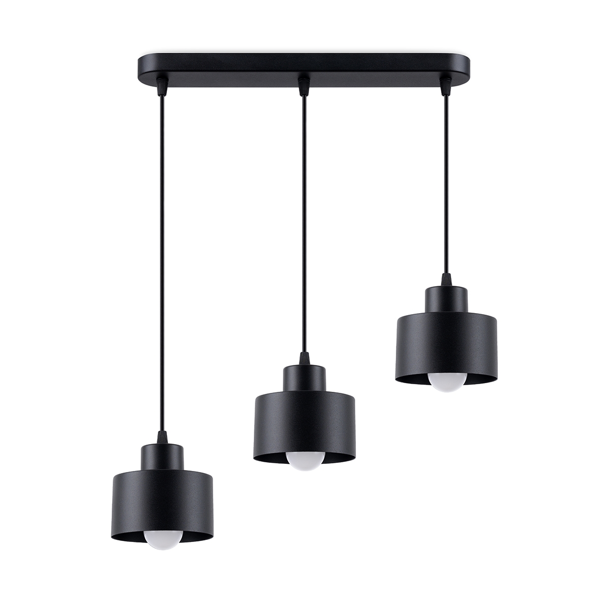 Lampa wisząca SAVAR 3 czarna SL.1133 - Sollux