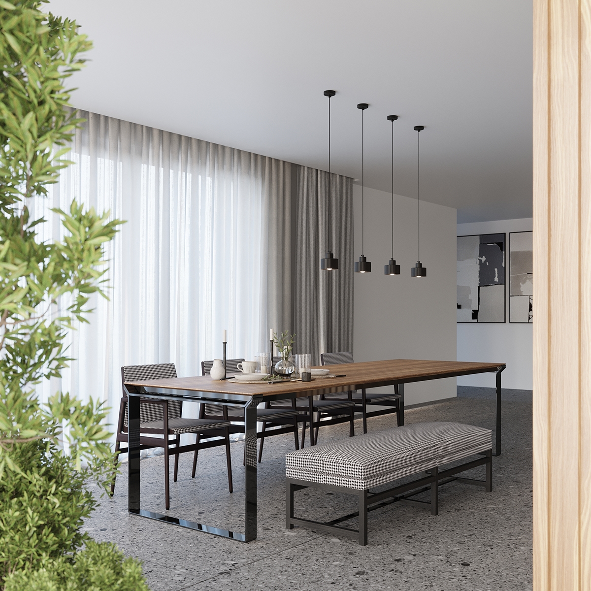 Lampa wisząca SAVAR 3 czarna SL.1133 - Sollux - obrazek 7