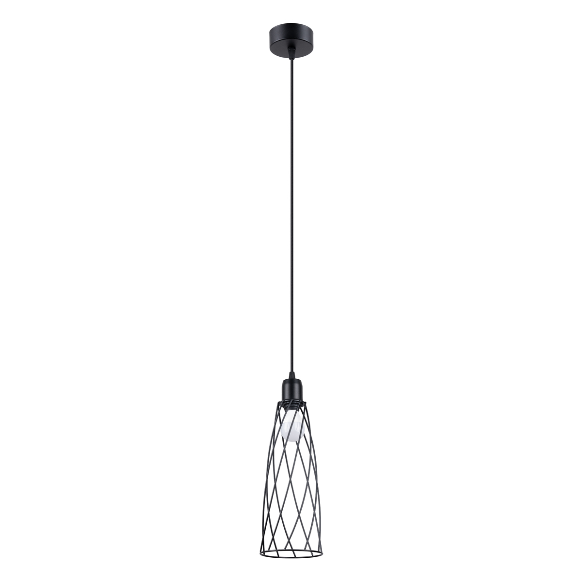 Lampa wisząca SUBA 1 czarna SL.1165 - Sollux