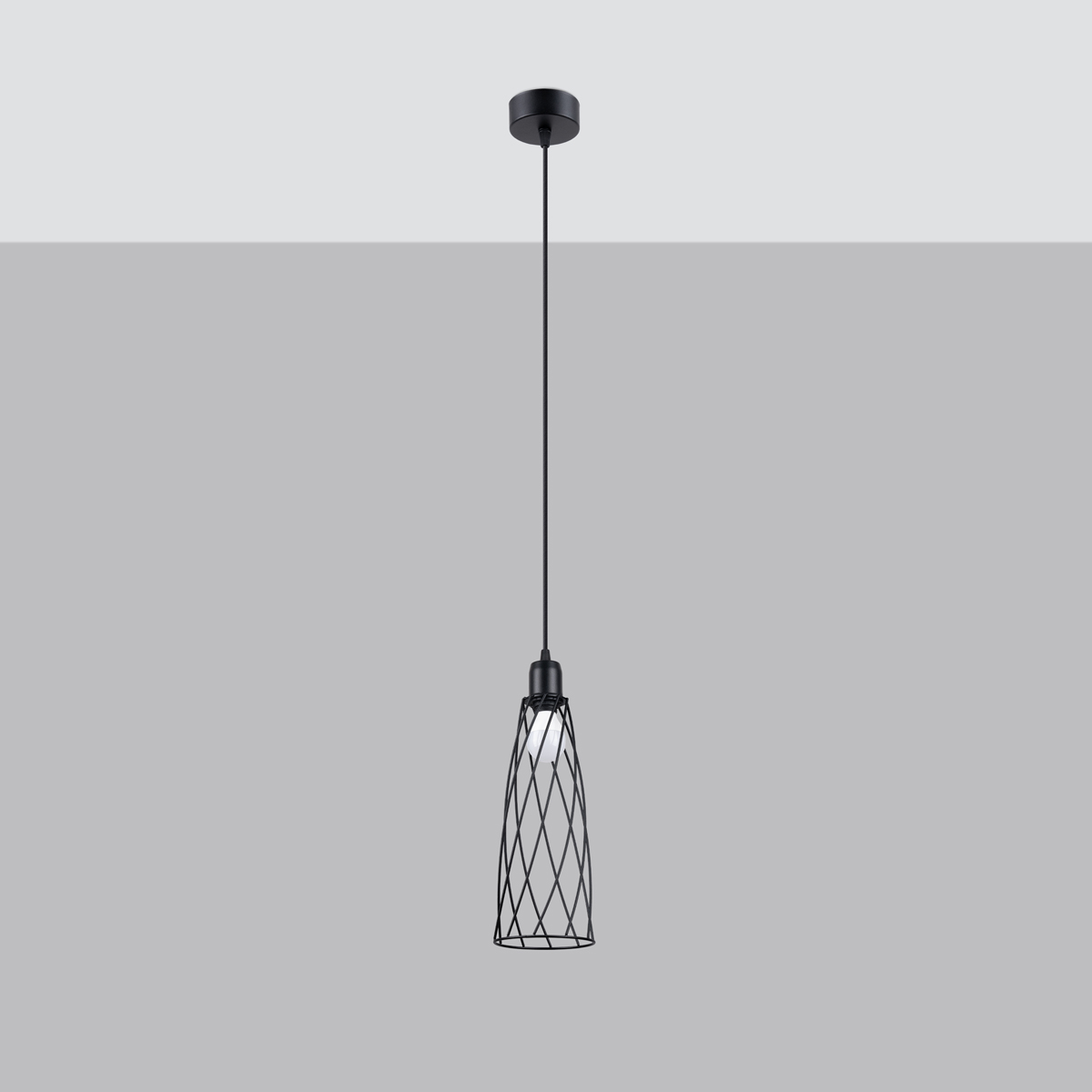 Lampa wisząca SUBA 1 czarna SL.1165 - Sollux - obrazek 2