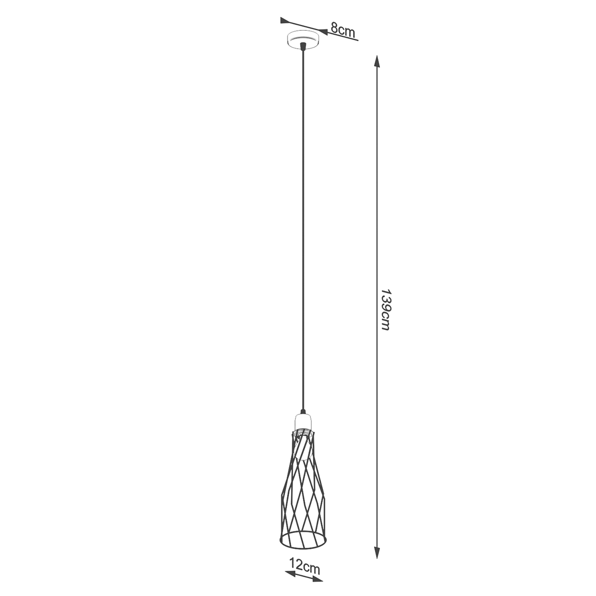 Lampa wisząca SUBA 1 czarna SL.1165 - Sollux - obrazek 5
