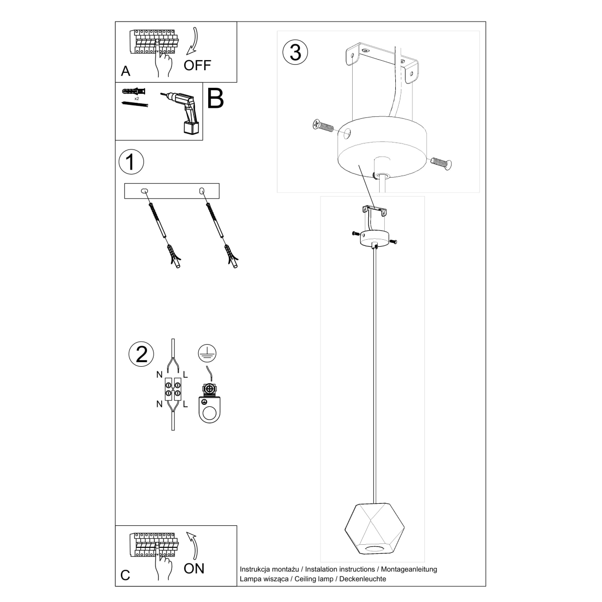 Lampa wisząca WOODY naturalne drewno SL.1011 - Sollux - obrazek 5