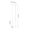 Lampa wisząca ZANE 2 szara SL.0966 - Sollux - obrazek 4