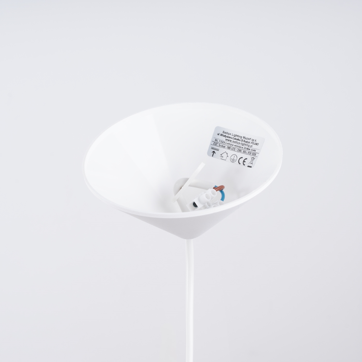 Lampa wisząca ZUMA biała SL.1325 - Sollux - obrazek 4