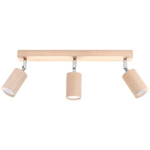 Plafon BERG 3 naturalne drewno SL.0703 - Sollux