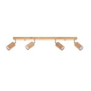 Plafon BERG 4 naturalne drewno SL.1042 - Sollux
