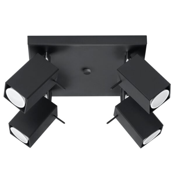Plafon MERIDA 4 czarny SL.0102 - Sollux