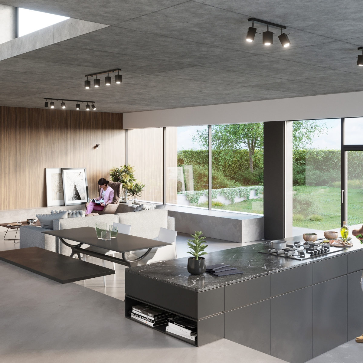 Plafon MERIDA 4L czarny SL.0459 - Sollux - obrazek 6